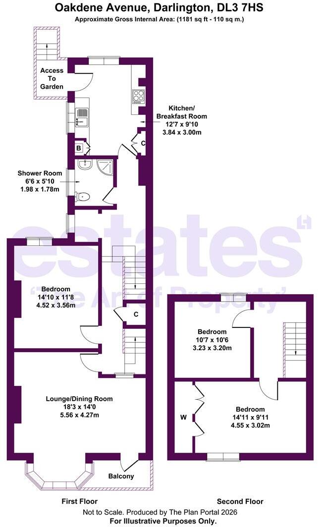 Oakdene Avenue, Darlington, DL3 7HS. floorplan