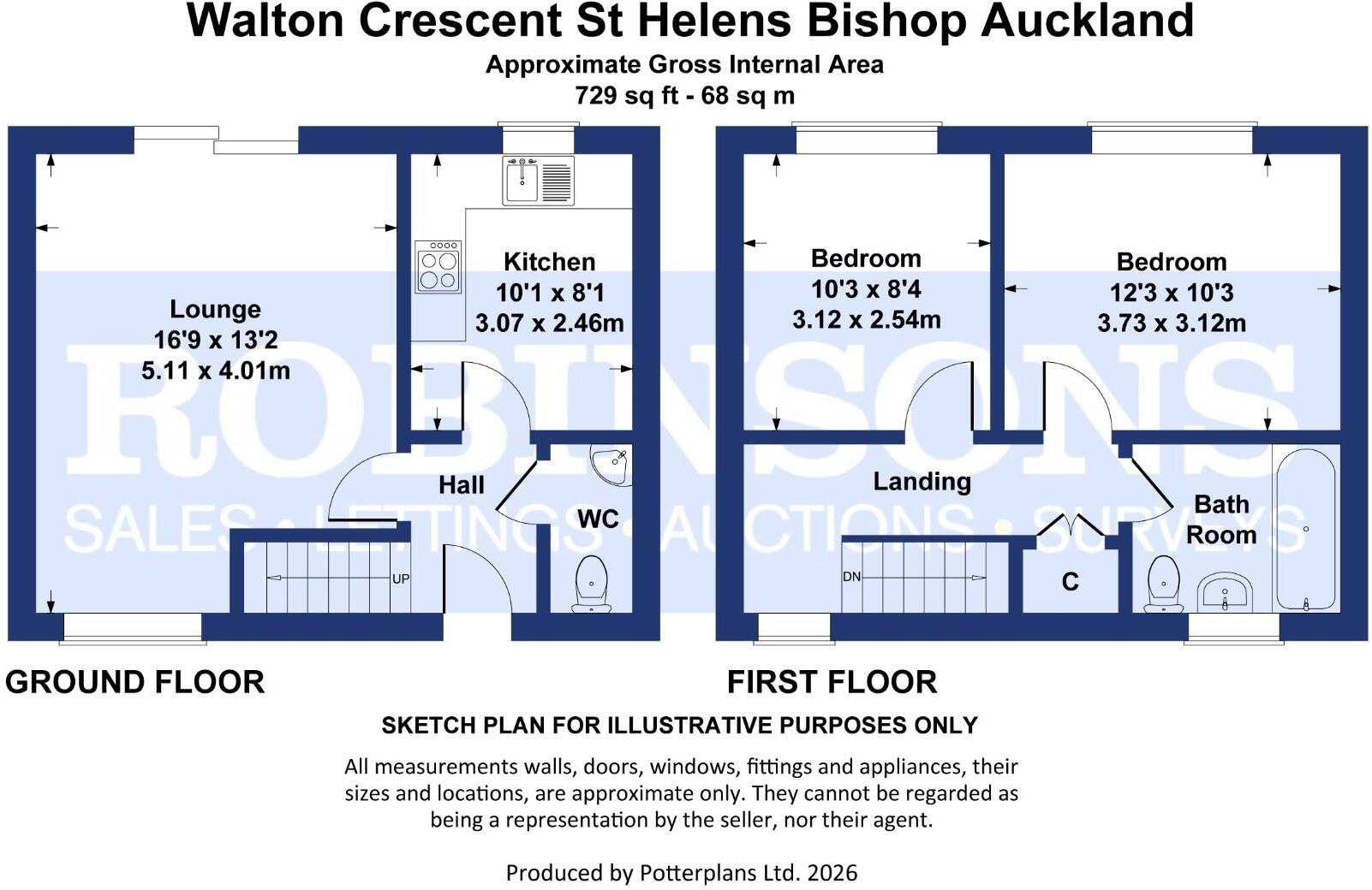 Walton Crescent, St Helens, Bishop Auckland floorplan