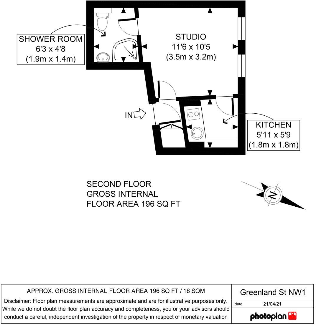 Greenland Street, London, NW1 floorplan