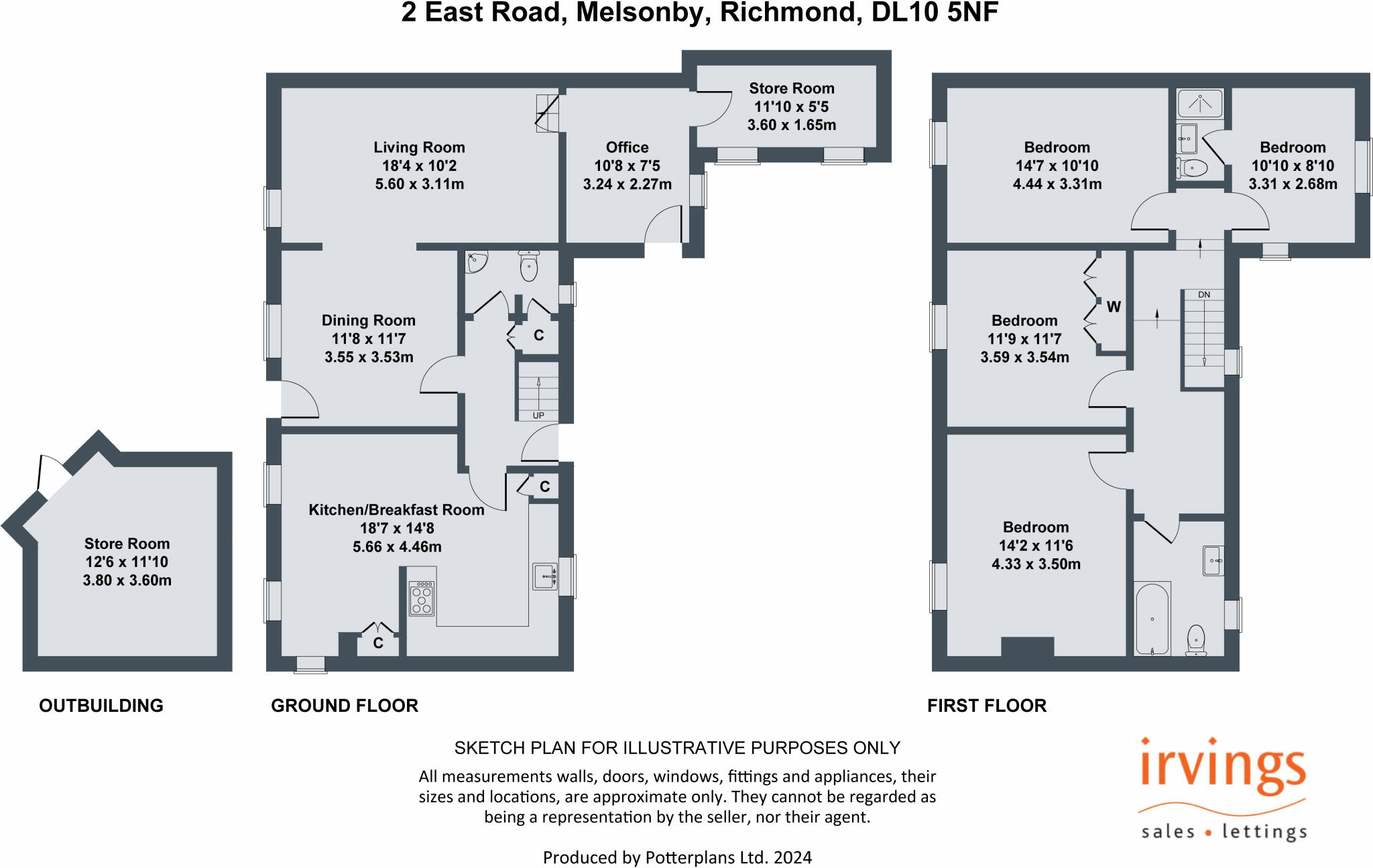 East Road, Melsonby floorplan