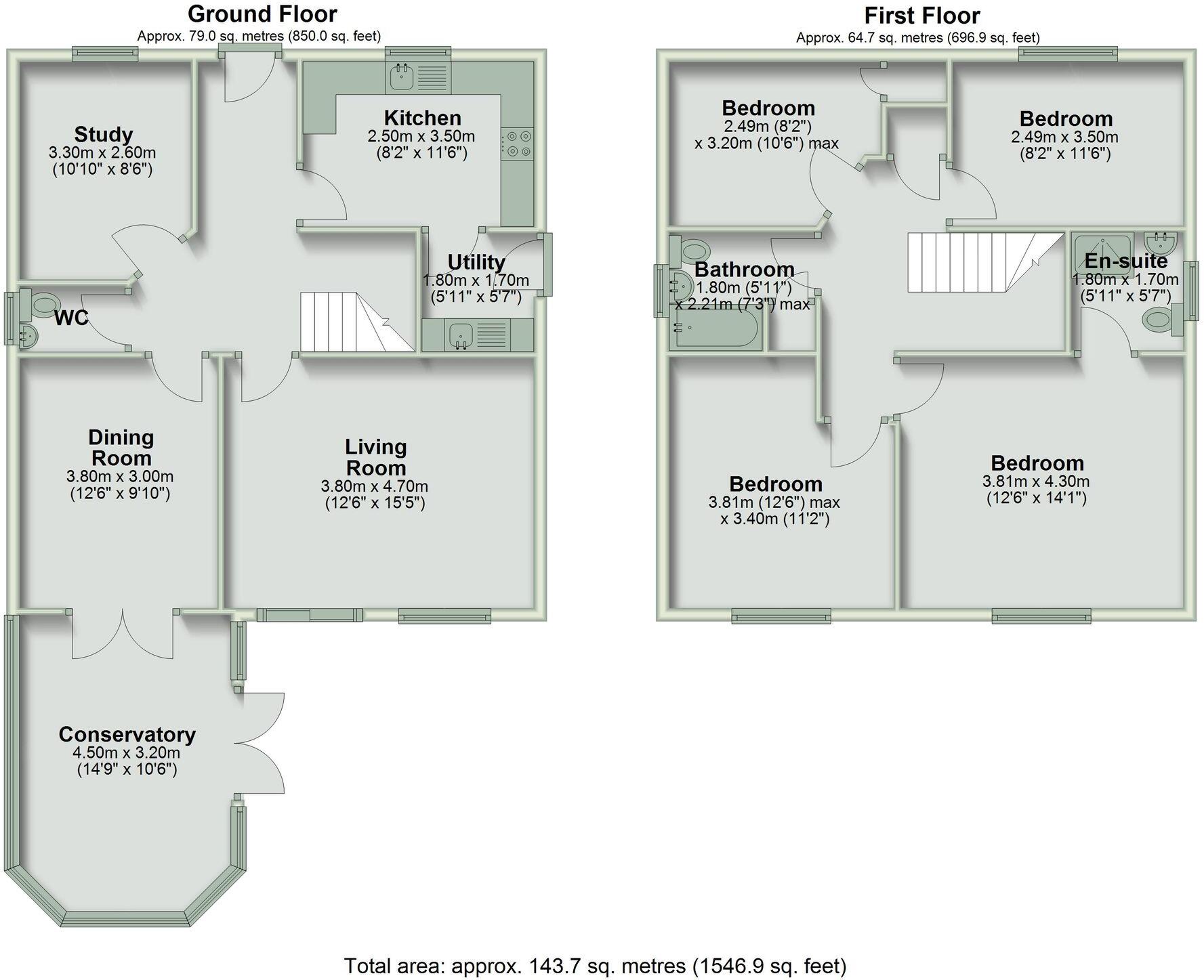 10, Bryn Barug, Pontblyddyn, CH7 floorplan