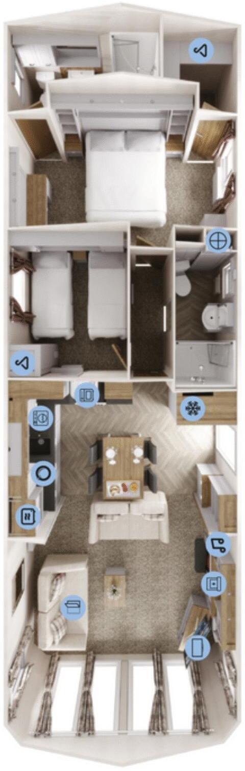 Riverside Holiday Park, Pavenham floorplan