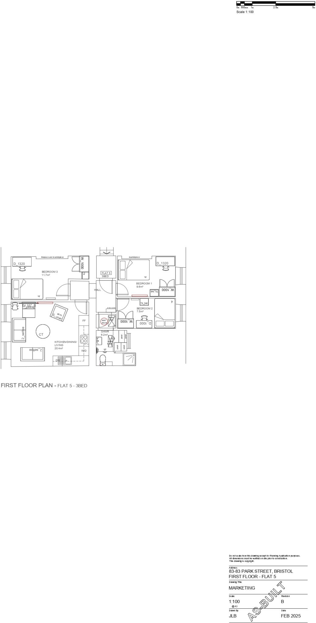 Flat 5, 83/85, Park Street BS1 5PJ floorplan