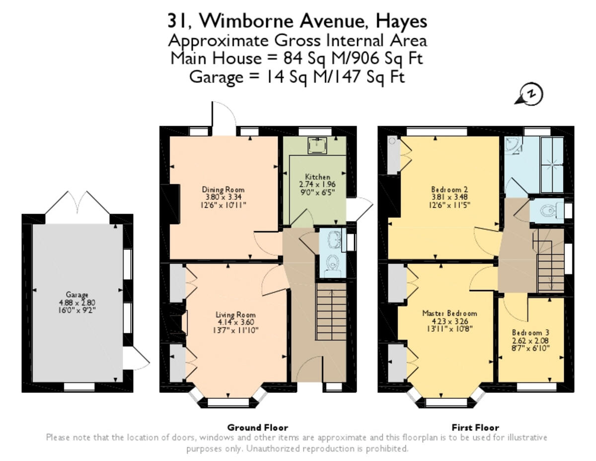 Wimborne Avenue, Hayes floorplan