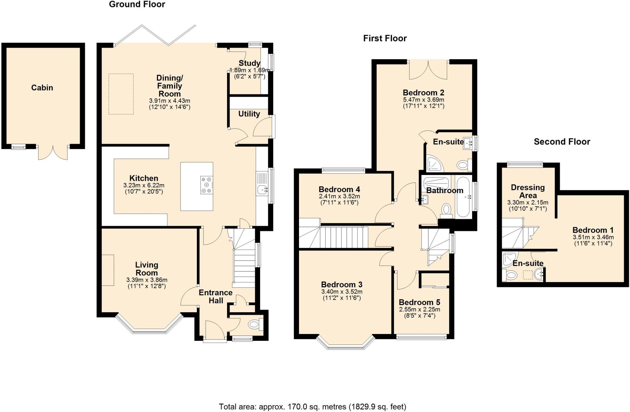 Clapton Approach - 5 Bedrooms floorplan