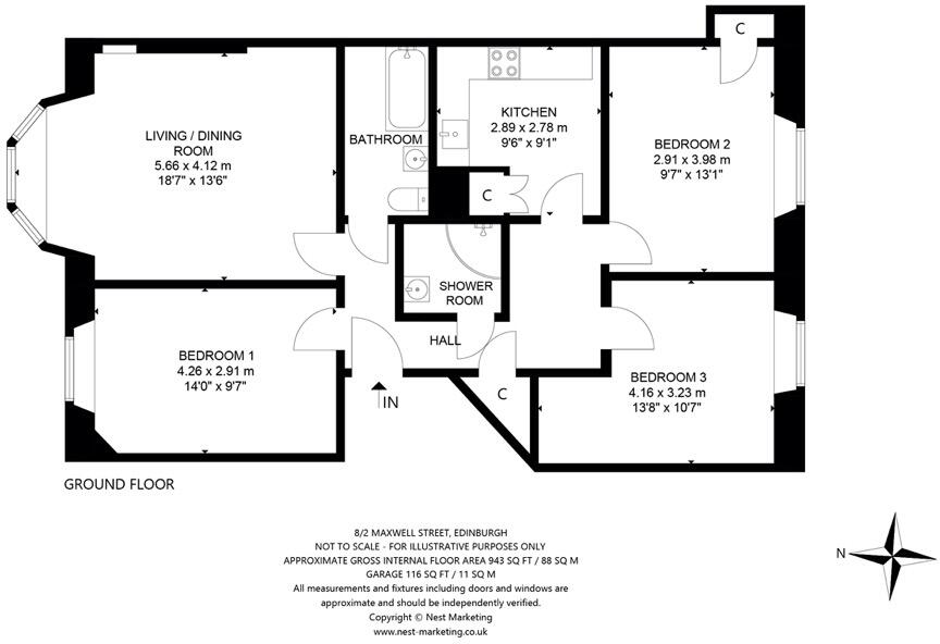 Maxwell Street, Morningside, Edinburgh, EH10 floorplan