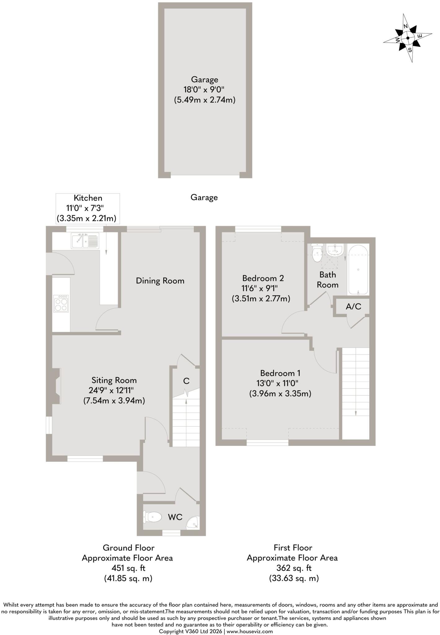 Spacious Two Bedroom Home with No Onward Chain in Snettisham floorplan