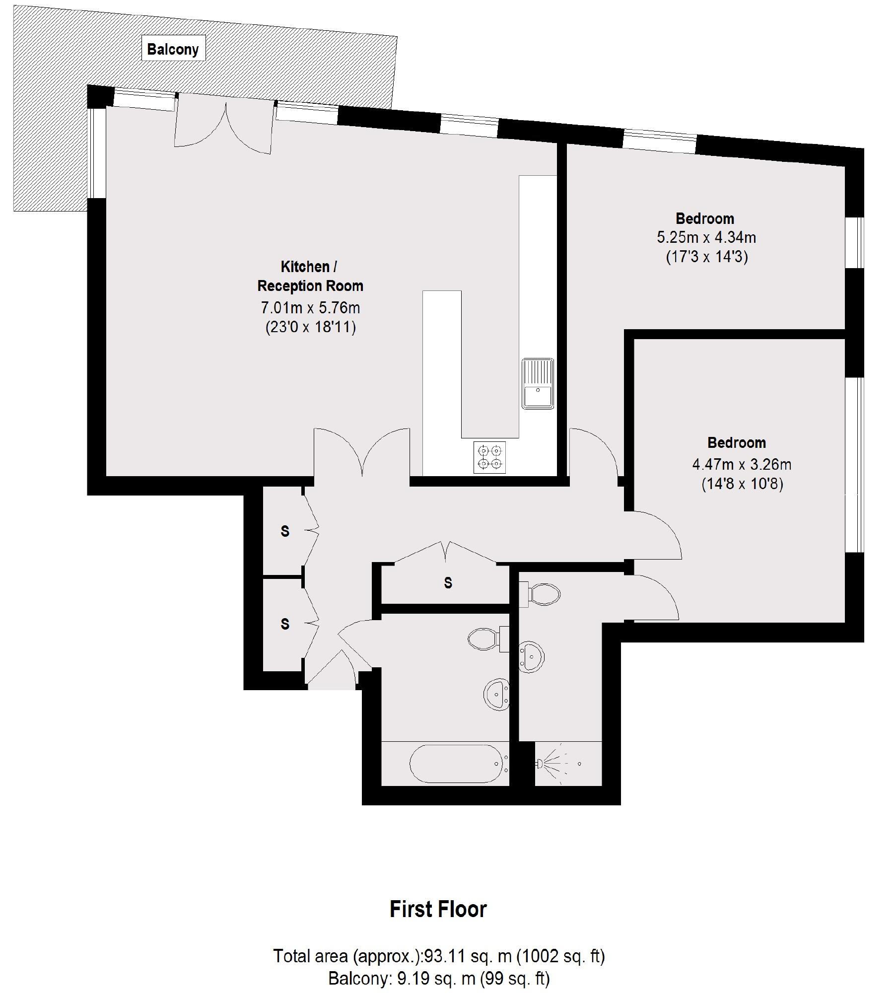 Langbourne Place, Canary Wharf floorplan