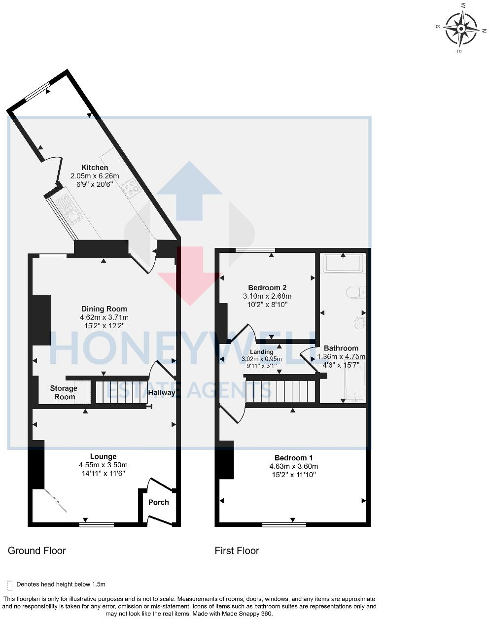 Grimshaw Street, Great Harwood, Blackburn, Lancashire, BB6 7AP floorplan