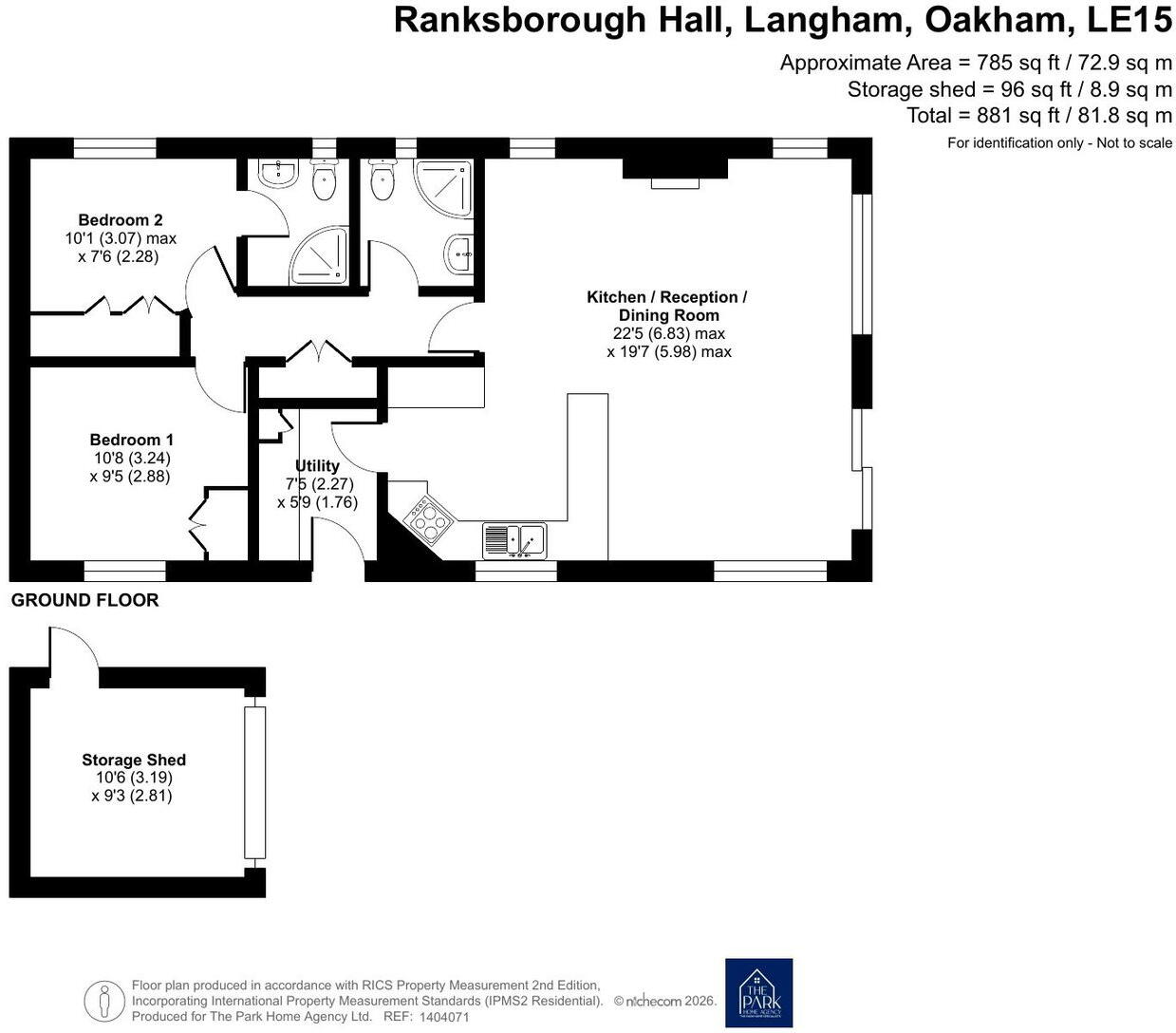 The Glade, Ranksborough Hall Park, Langham, Oakham, Rutland, LE15 7GN floorplan
