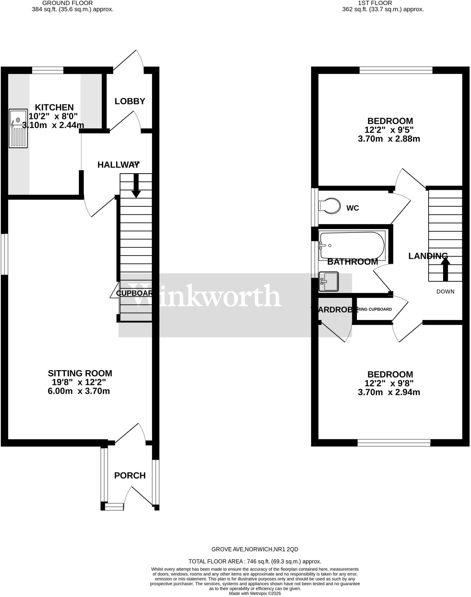 Grove Avenue, Norwich, Norfolk, NR1 floorplan
