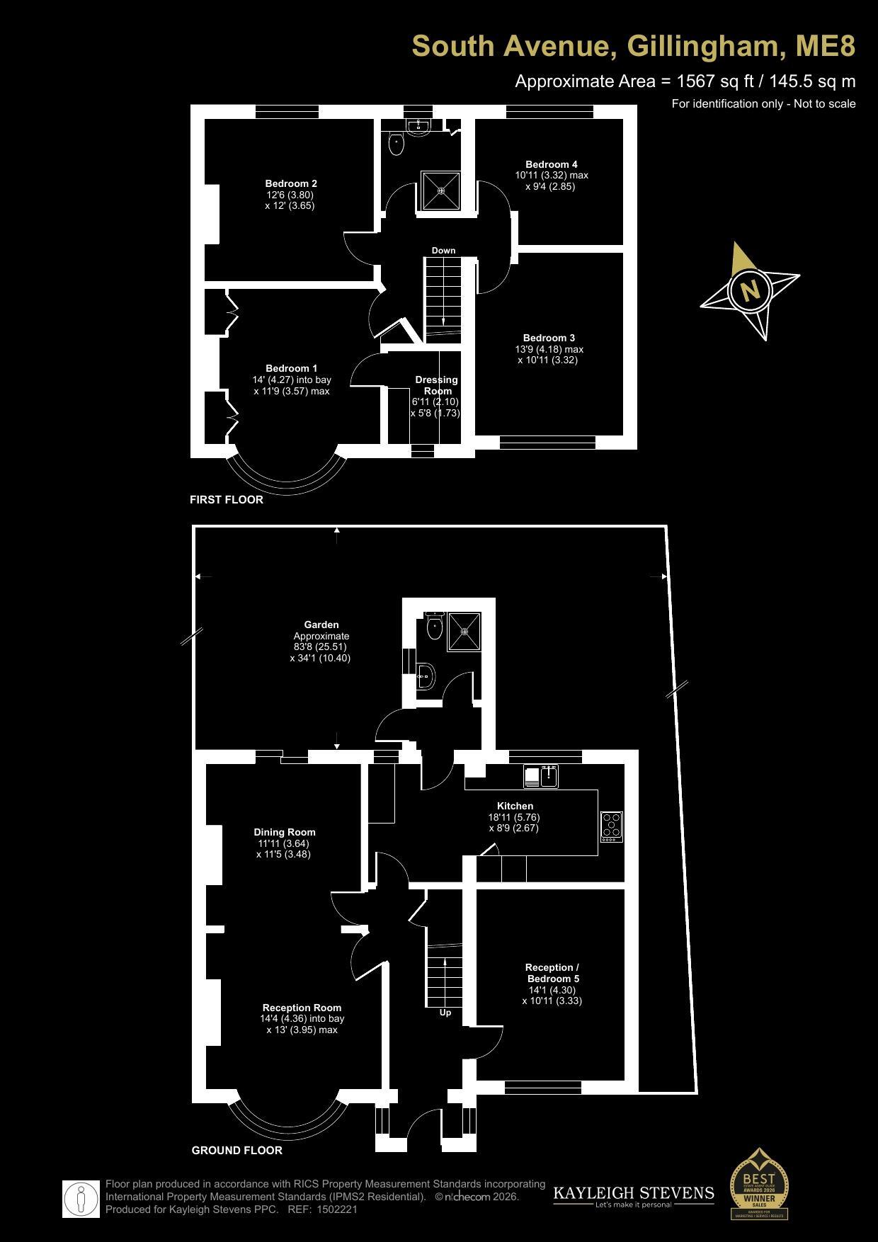 Substantial double-fronted period home with over 1,500 sq ft, five-bedroom potential and large garden floorplan