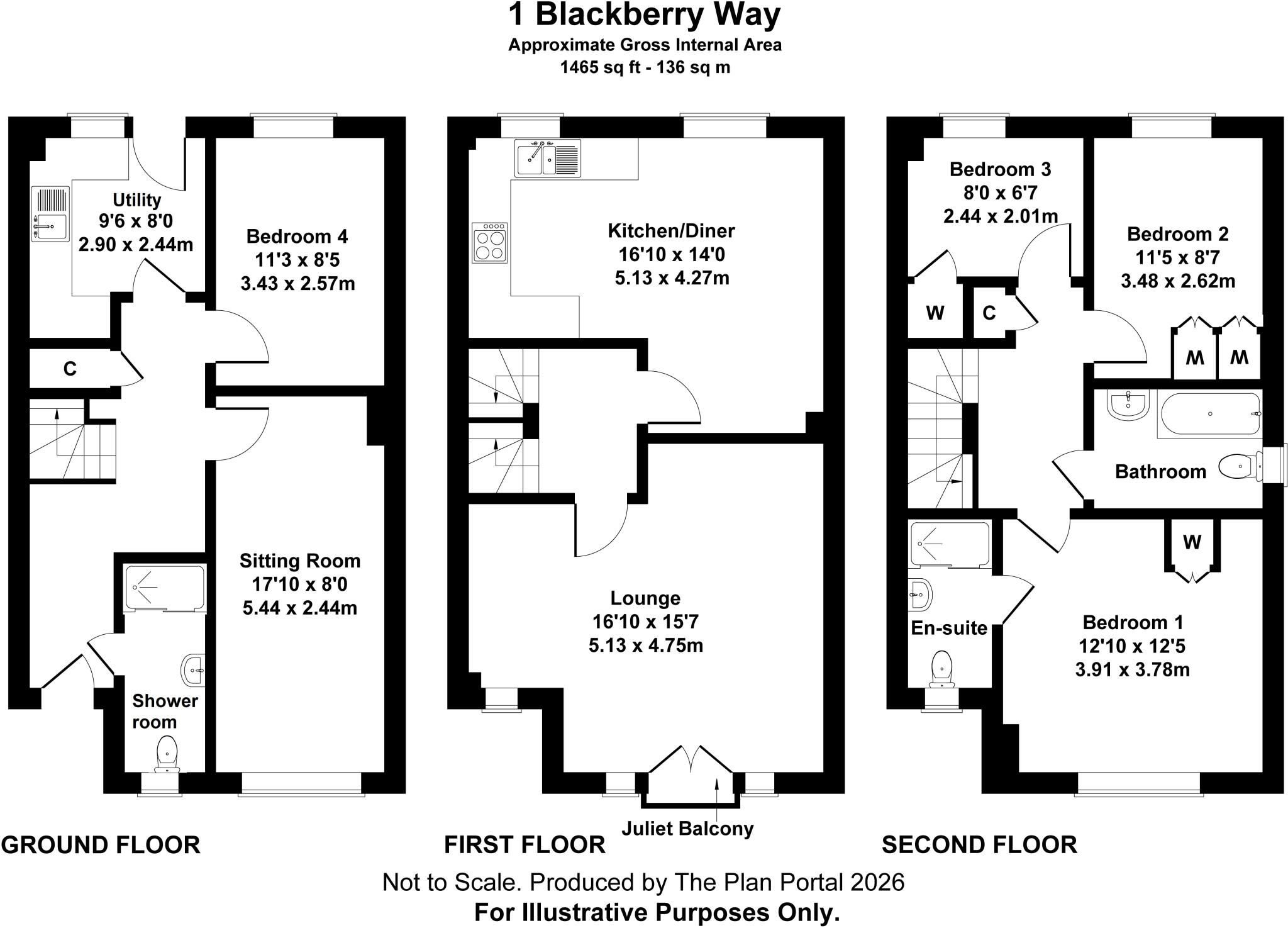 Blackberry Way, Pontprennau, Cardiff, CF23 floorplan