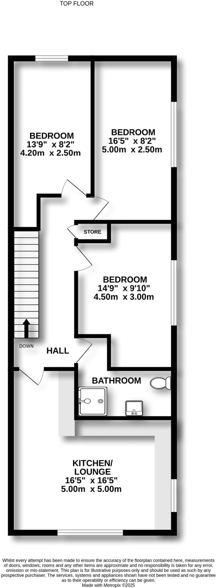 3 Bed - Claremont Road, Wavertree, L15 floorplan
