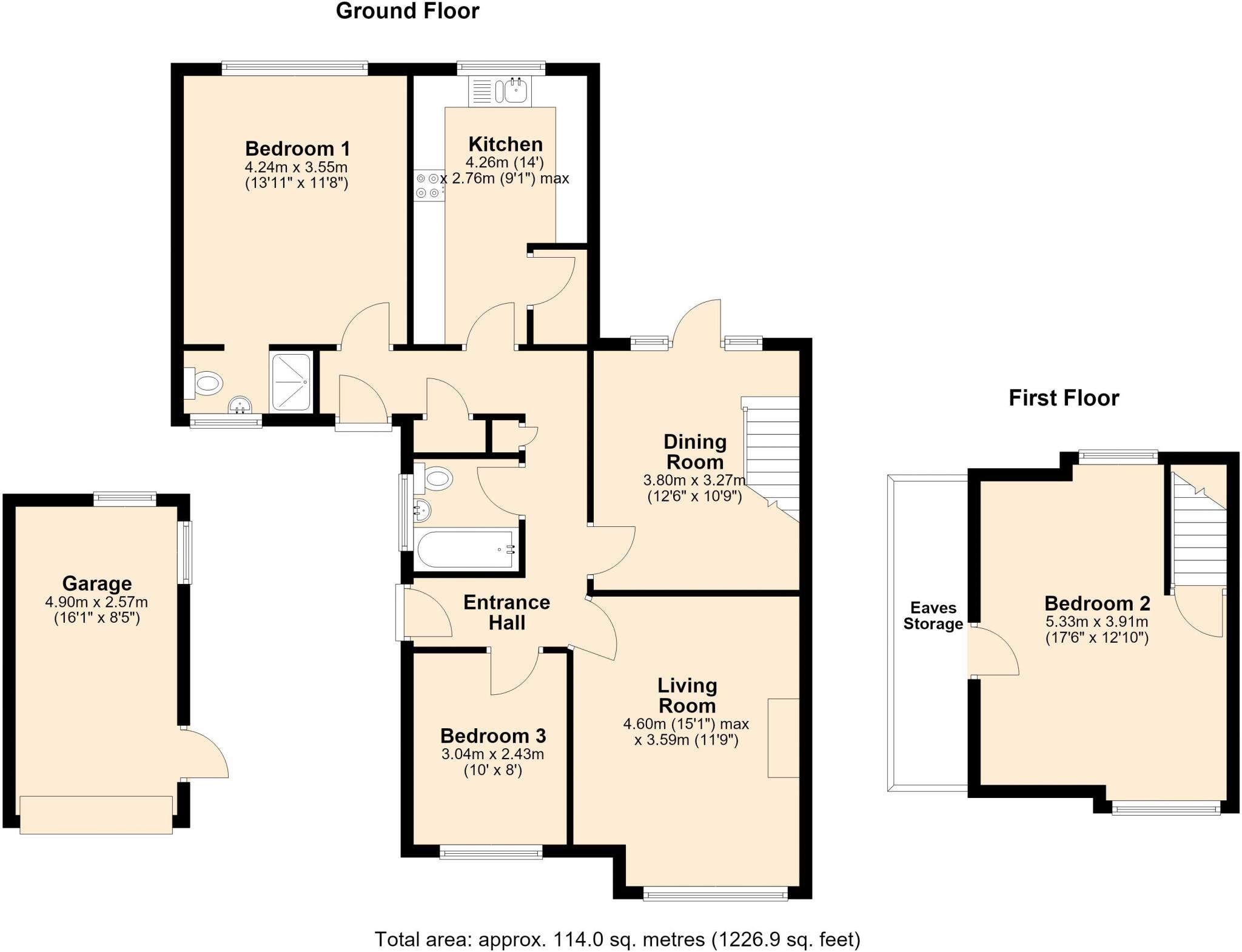 Heath End Road, Chalet Bungalow floorplan