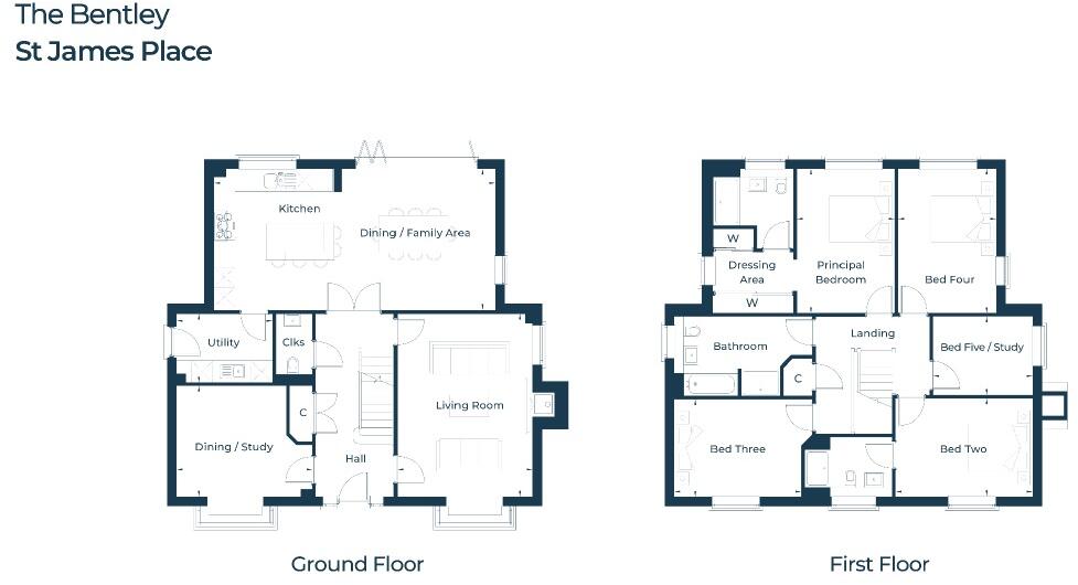 Plot 9 The Bentley, St James Place, Heath Road, East Bergholt, Suffolk, CO7 floorplan