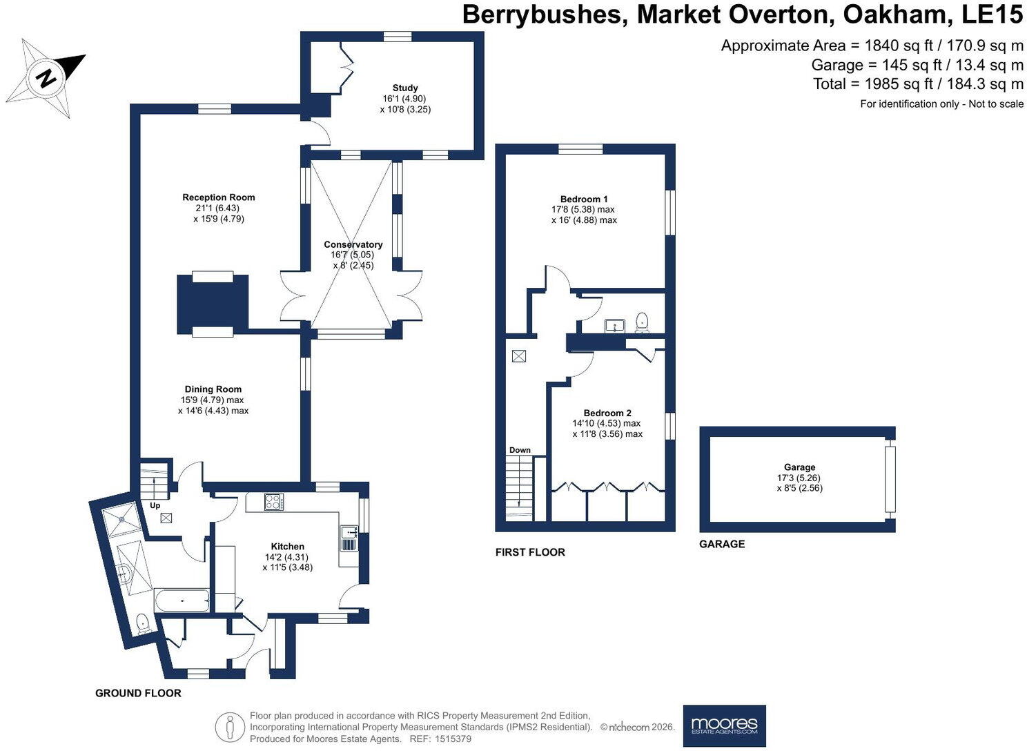 Berrybushes, Market Overton floorplan