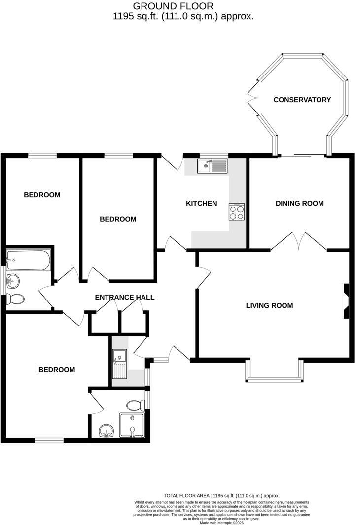 16 Grove Drive, Woodhall Spa floorplan