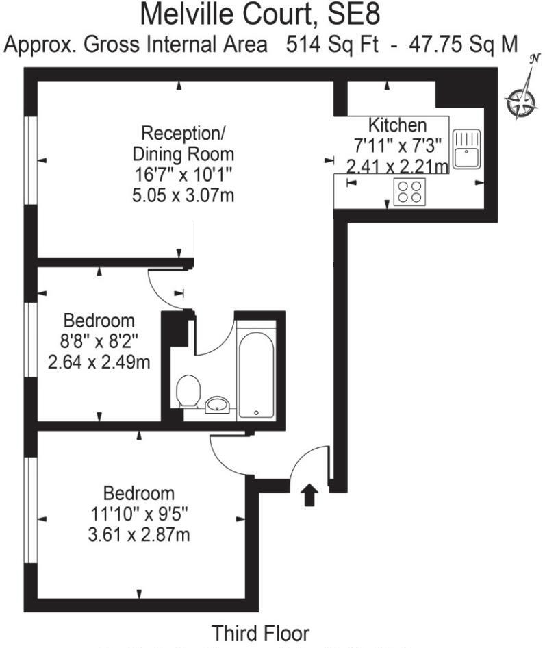 Melville Court, Croft Street, SE8 floorplan
