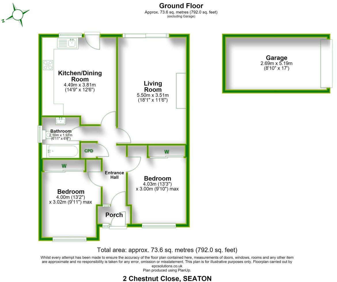 Chestnut Close, Seaton, Devon, EX12 floorplan