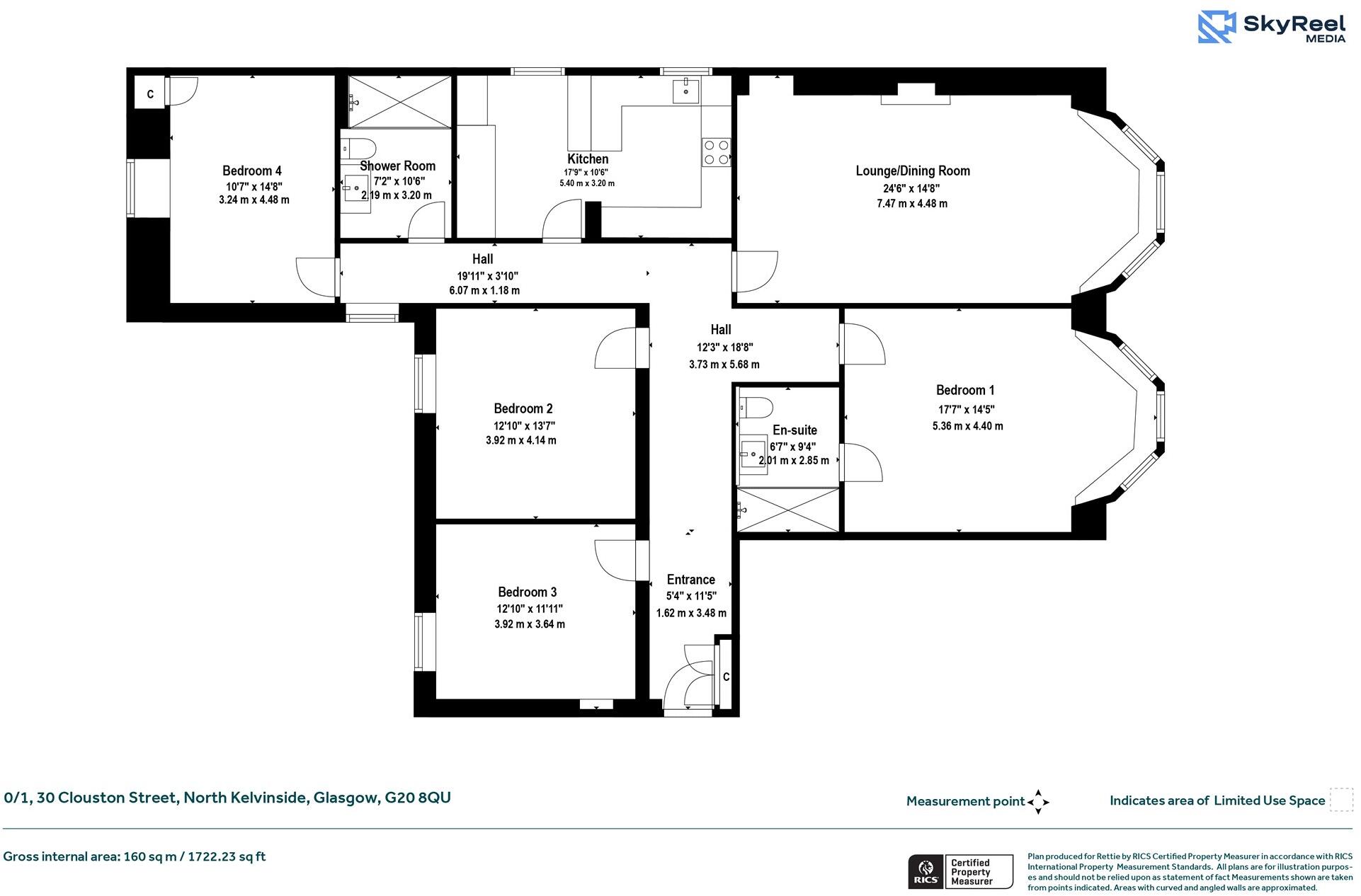 Clouston Street, North Kelvinside, Glasgow floorplan