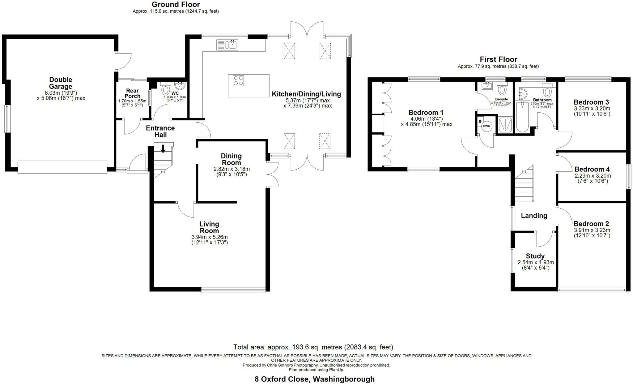 Oxford Close, Washingborough, Lincoln floorplan