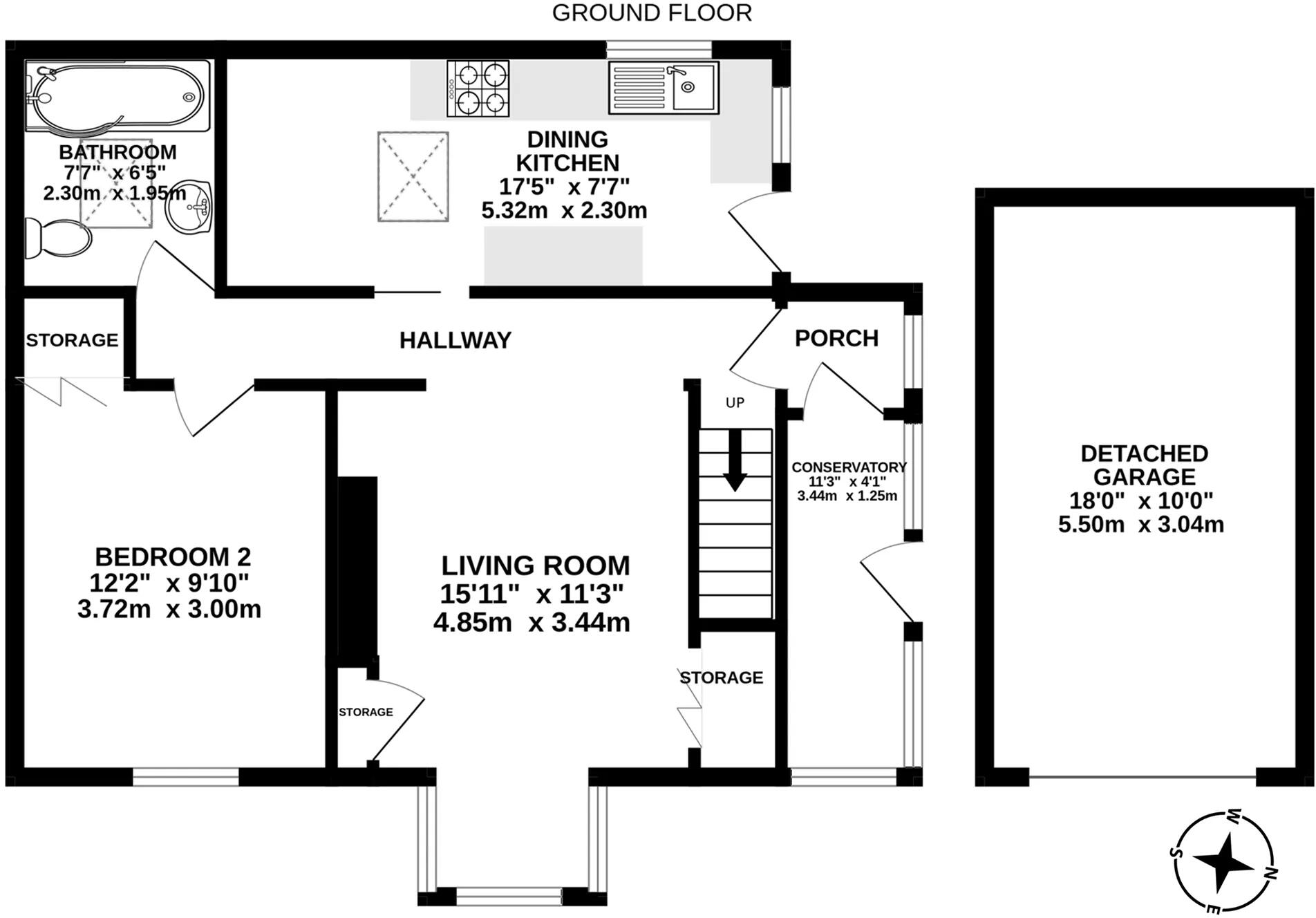 Shen Valley Cottage, Darragh, Port Erin floorplan
