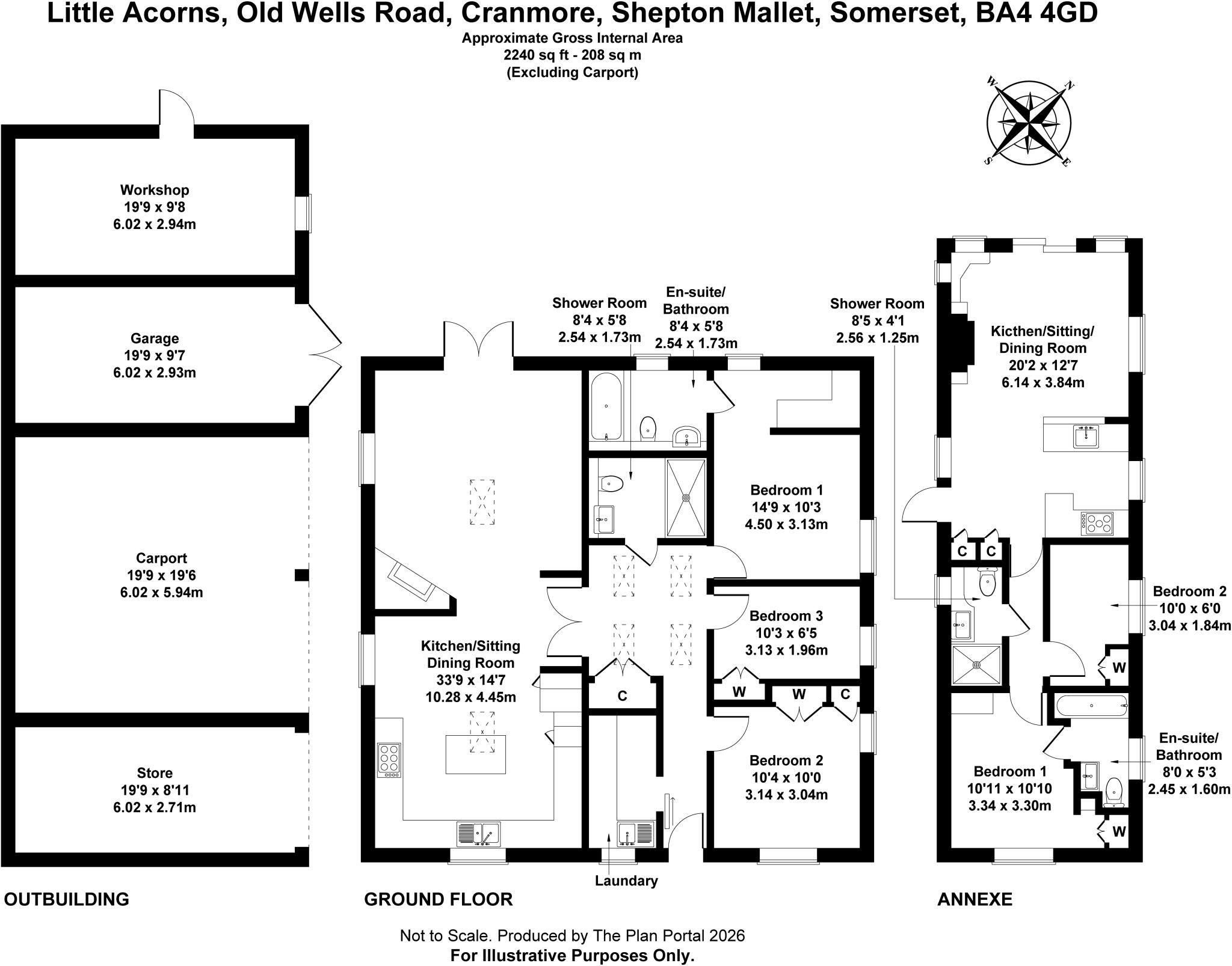 Old Wells Road, Cranmore, Somerset, BA4 4GD floorplan