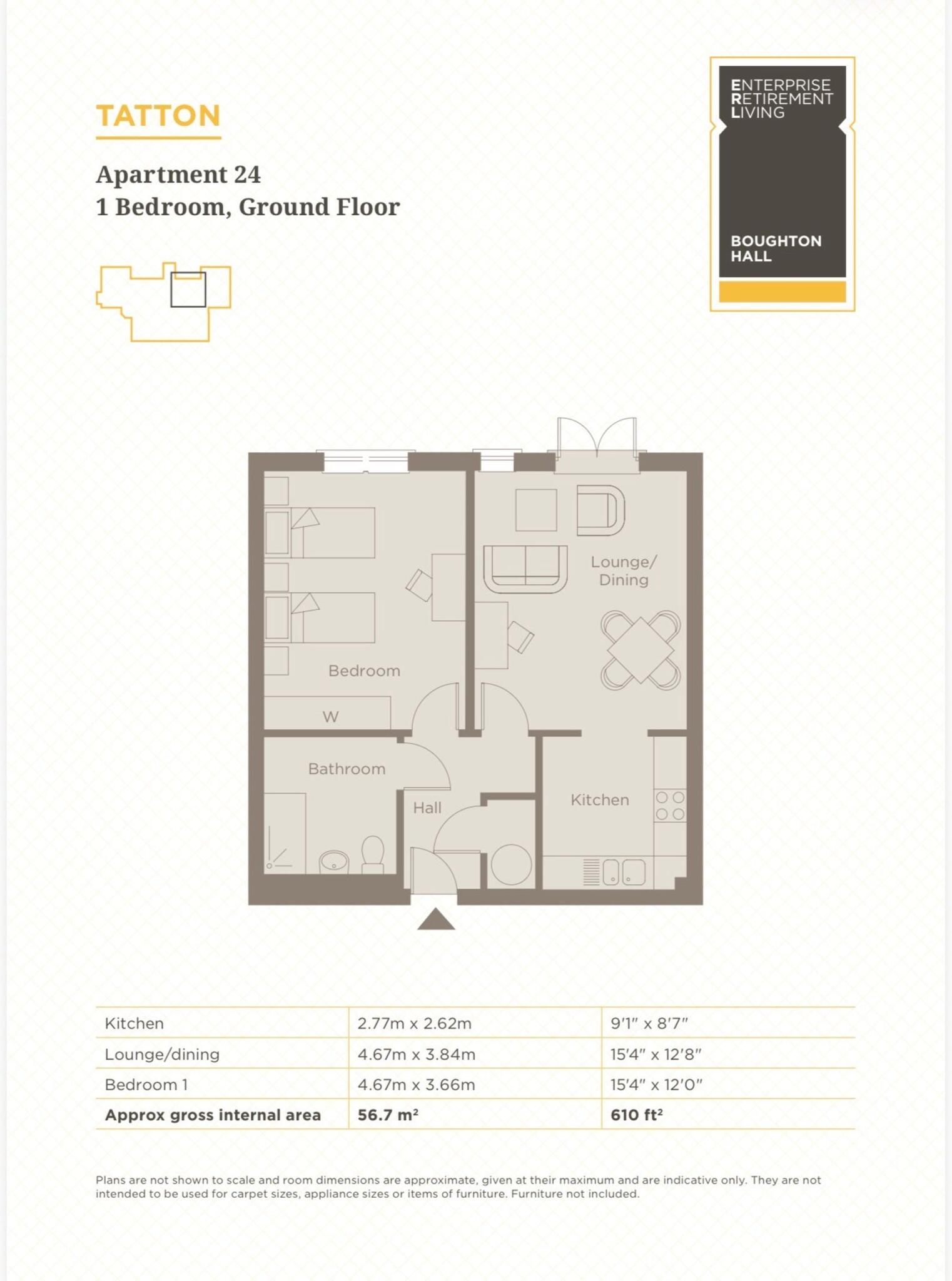 Apt 24, Boughton Hall Filkins Lane, Chester - CH3 5BG floorplan