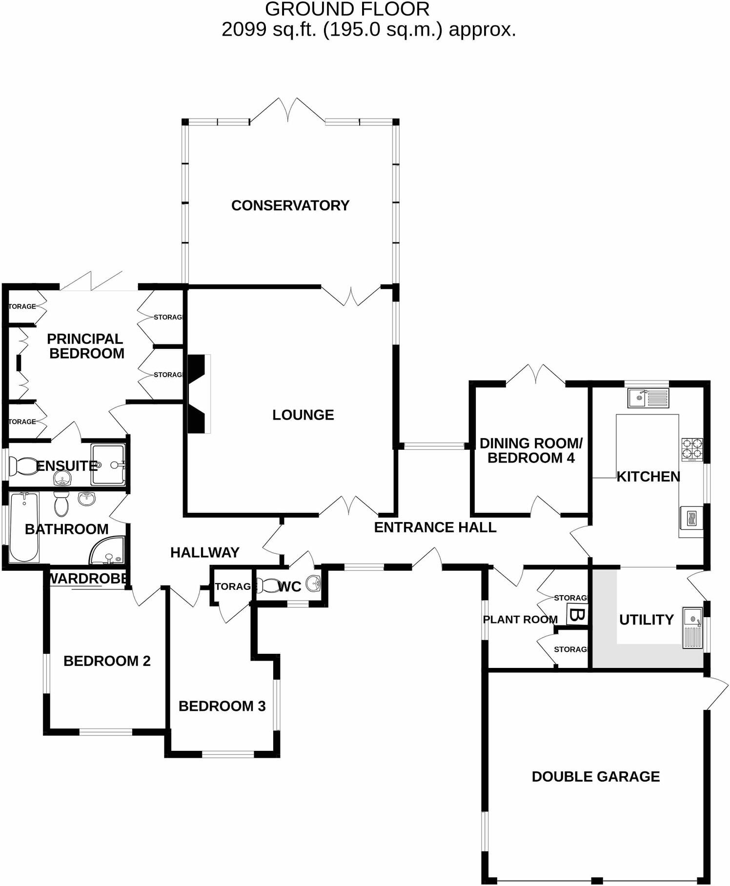 Pound Hill Close, Needingworth, St. Ives, Cambridgeshire, PE27 floorplan