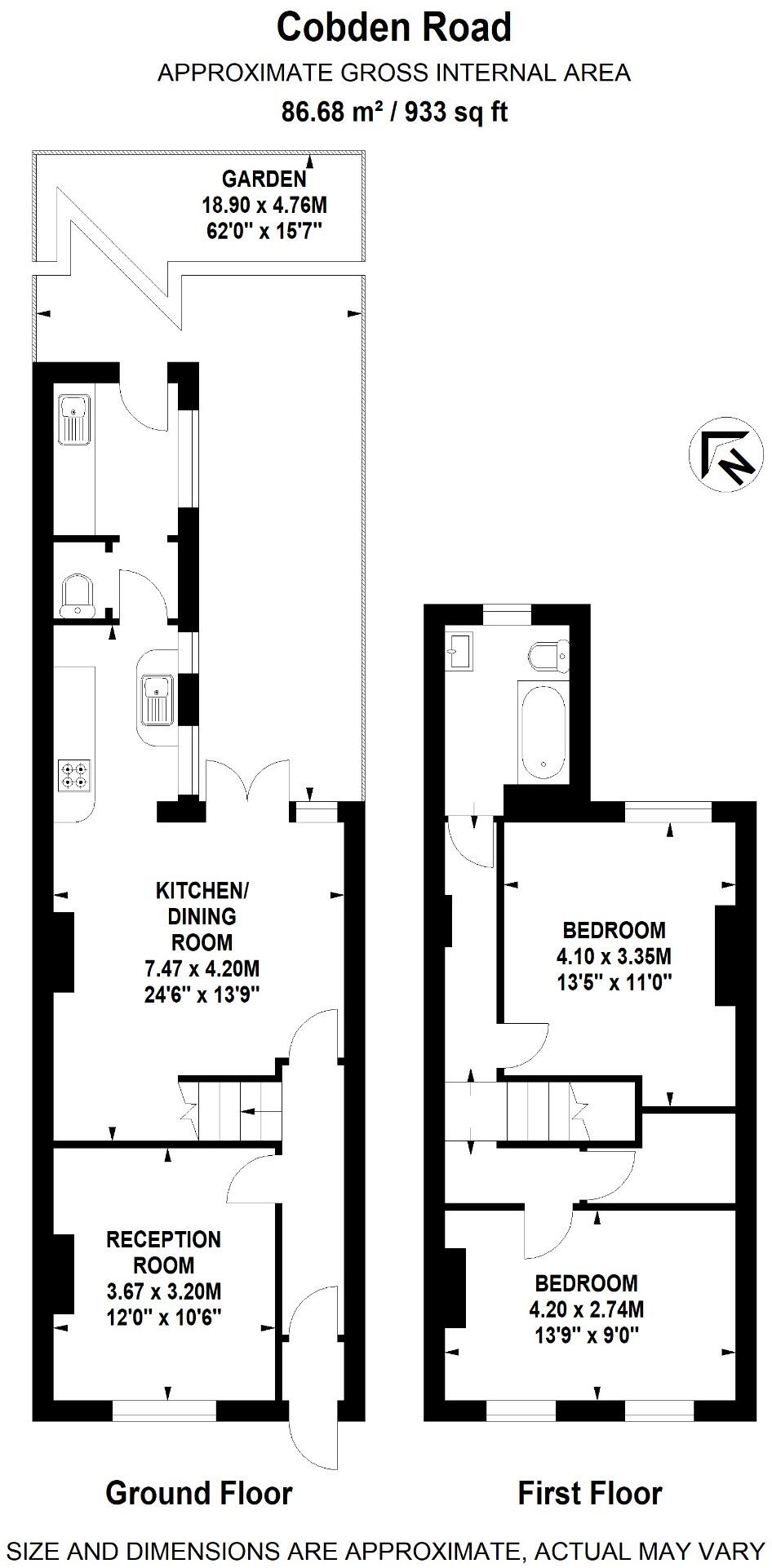 Cobden Road, London, SE25 floorplan