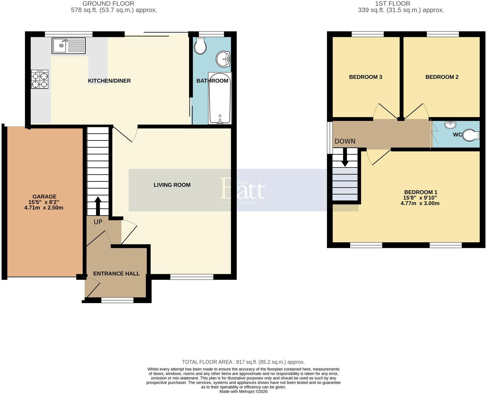 Manor Road, Shevington, WN6 floorplan