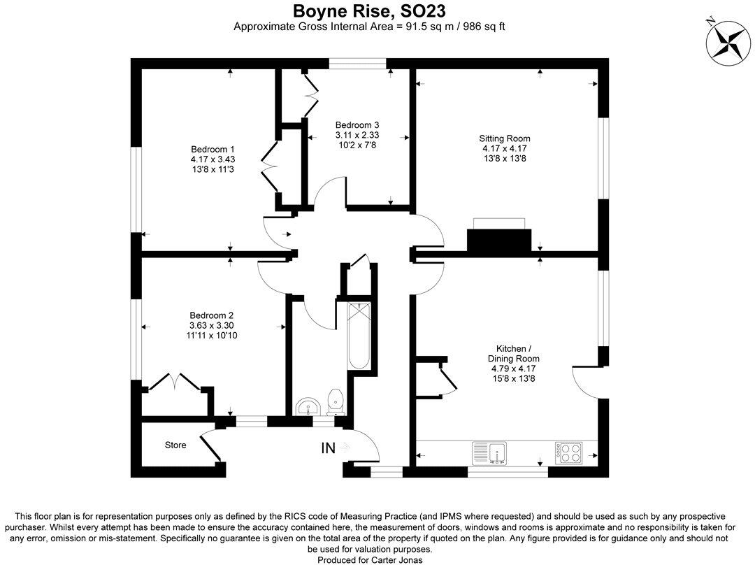 Boyne Rise, Kings Worthy, Hampshire, SO23 floorplan