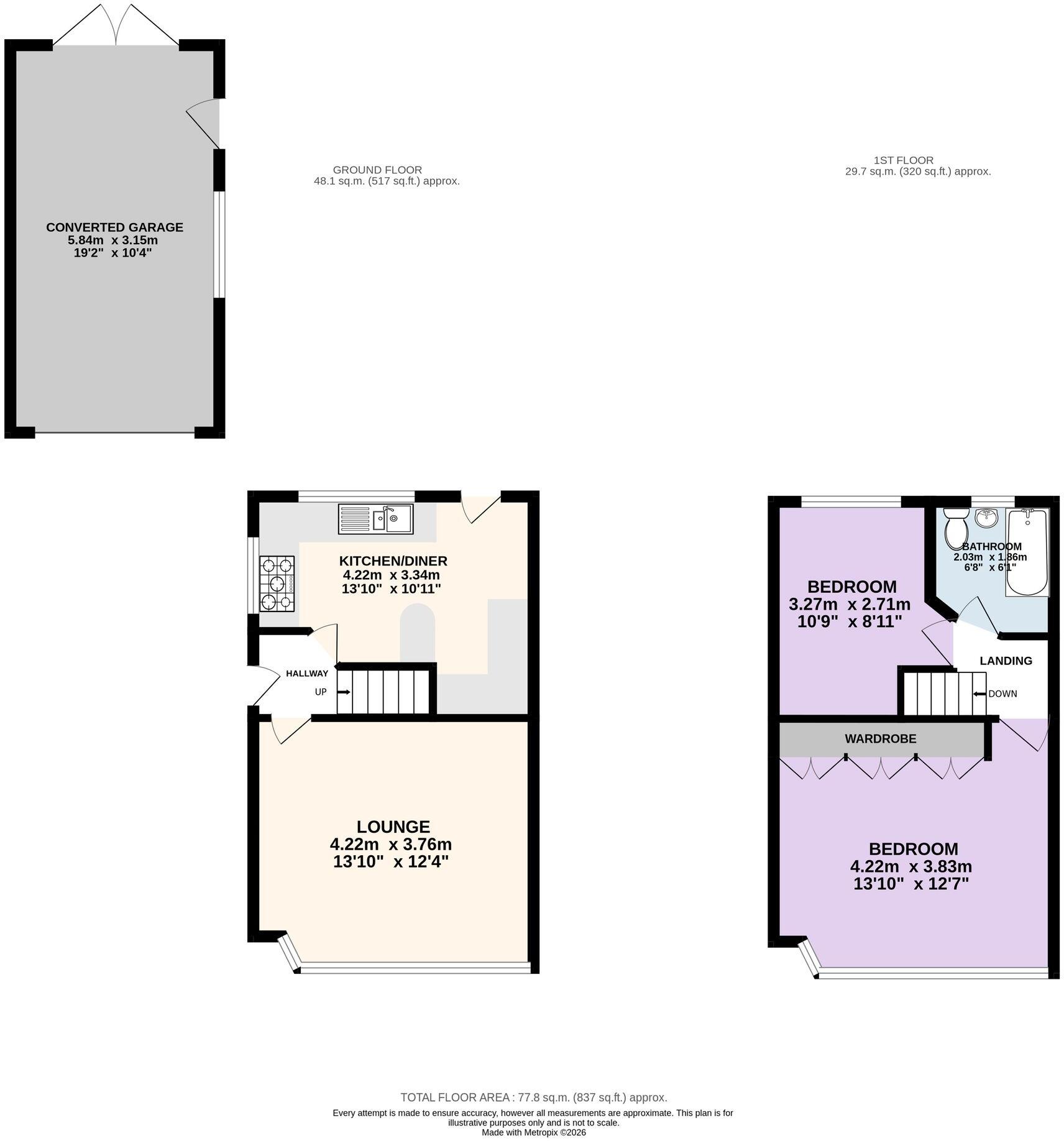 Werneth Close, Penwortham, PR1 floorplan
