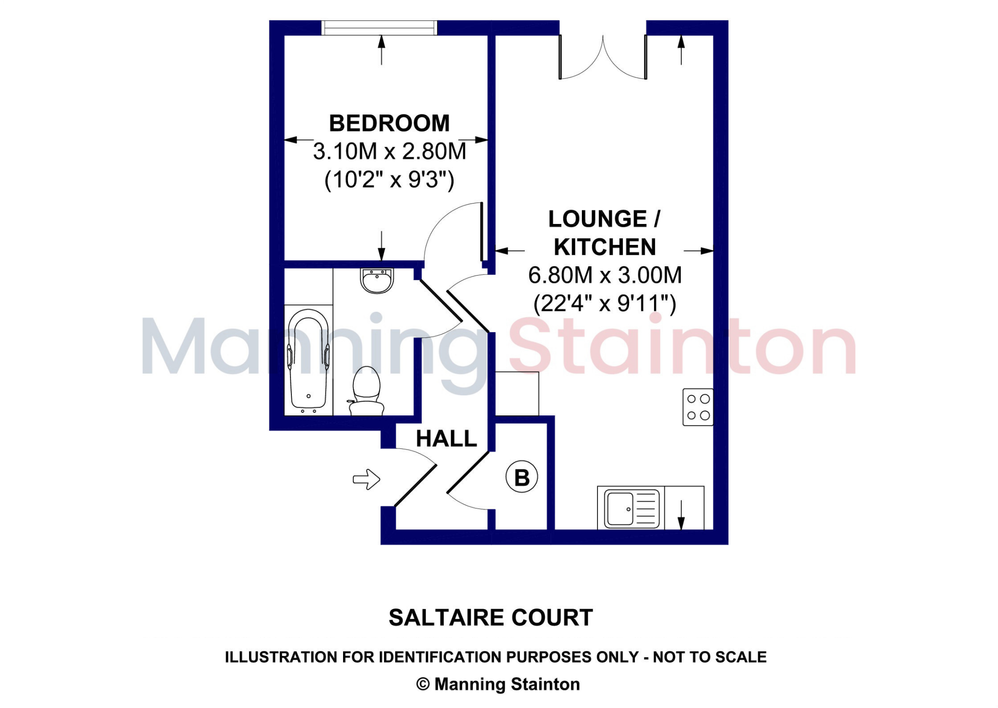 3 Saltaire Court, Ripley Close, East Ardsley, Wakefield, West Yorkshire floorplan