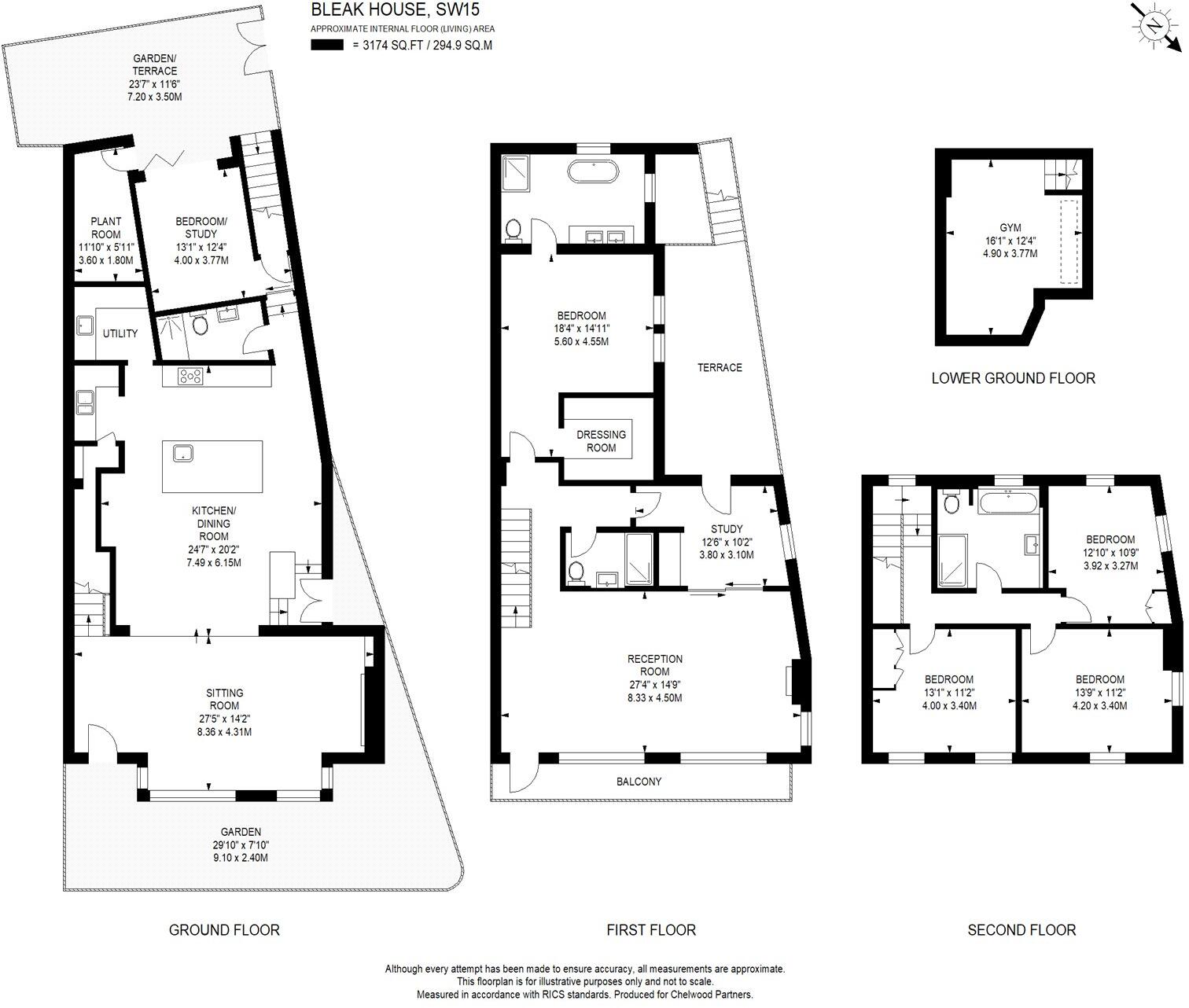 Bleak House, Embankment, London, SW15 floorplan