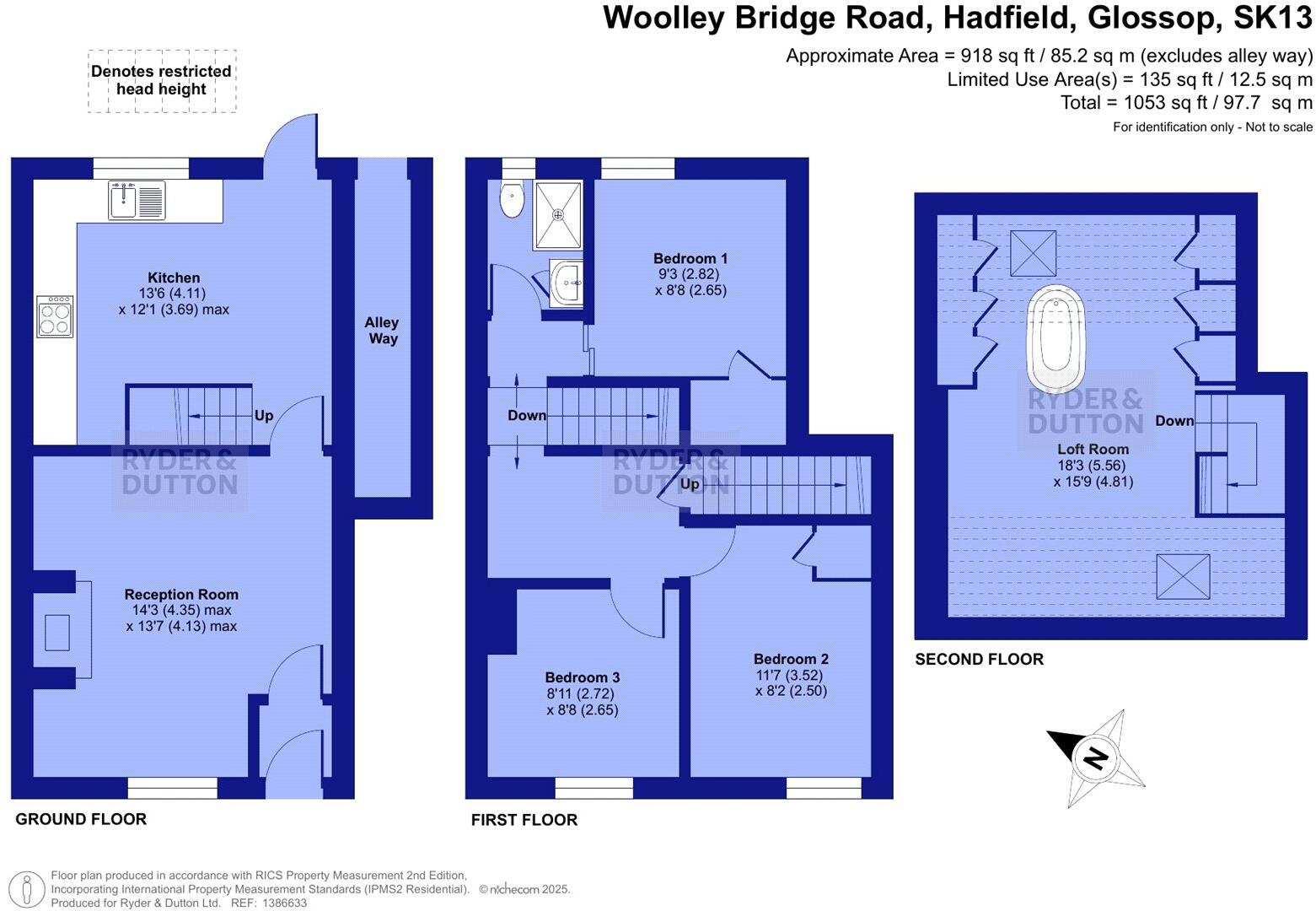 Woolley Bridge Road, Hadfield, Glossop, Derbyshire, SK13 floorplan