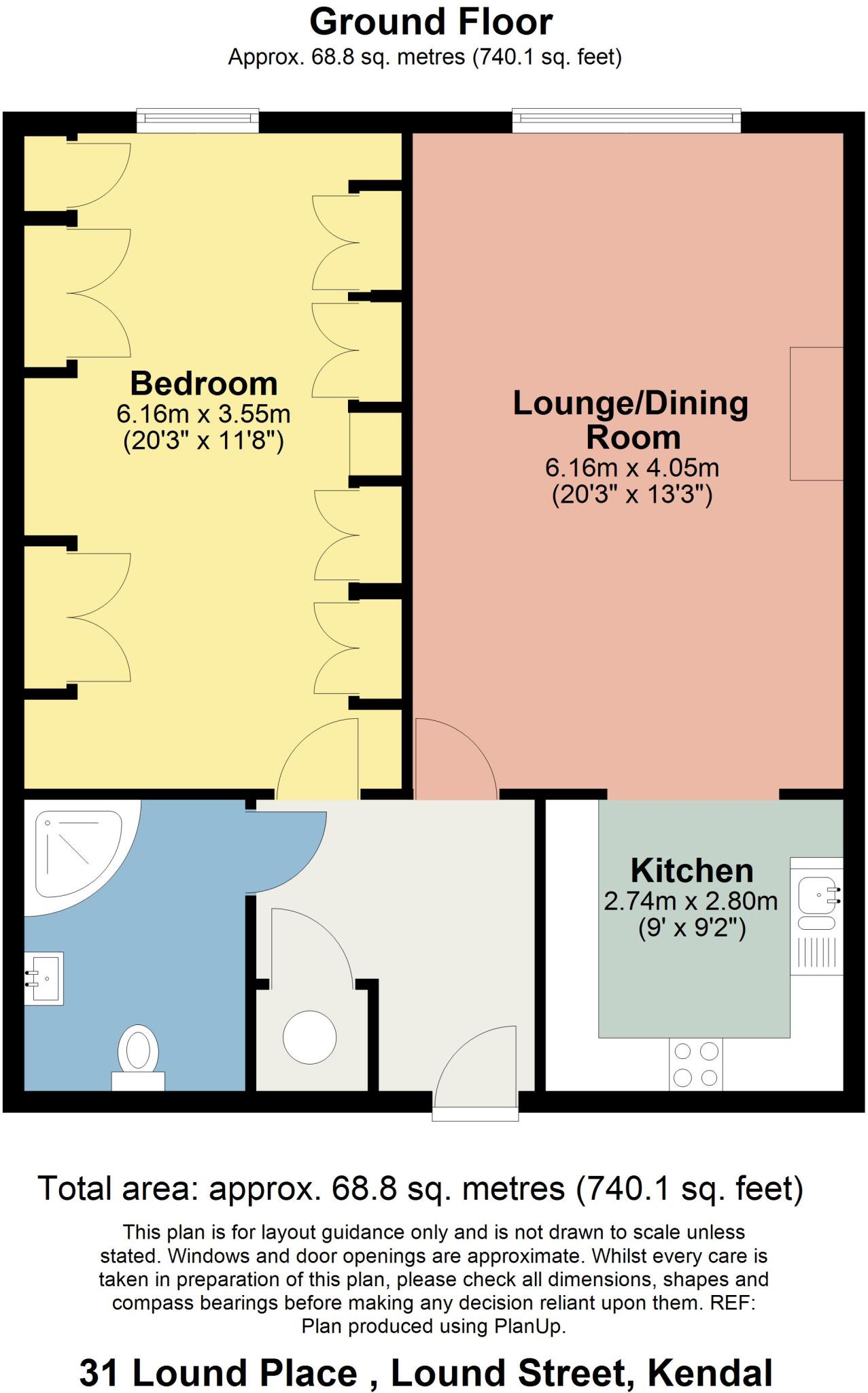31 Lound Place, Kendal, LA9 7FE floorplan