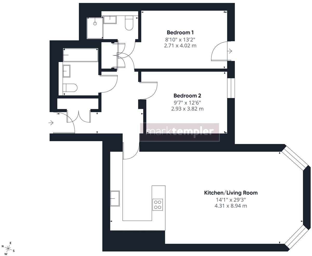 Upper Clevedon living moments from Ladye Bay floorplan