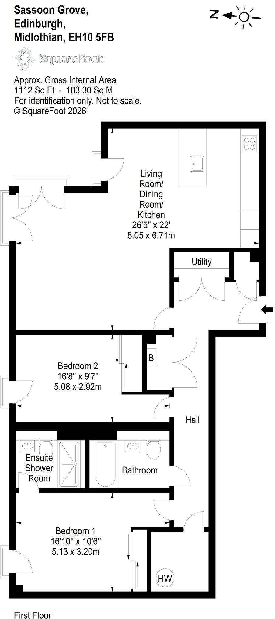 65, Sassoon Grove, Craiglockhart, Edinburgh floorplan