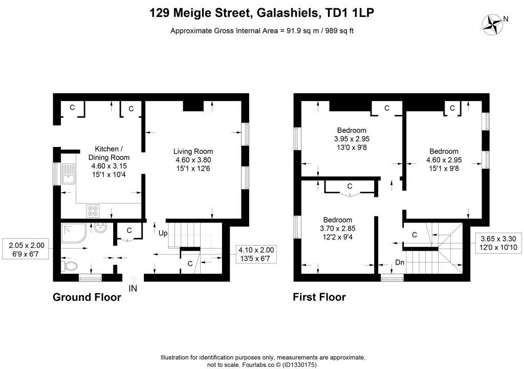 129 Meigle Street, Galashiels, TD1 1LP floorplan