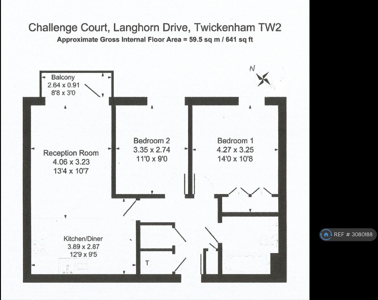 Challenge Court, Twickenham, TW2 floorplan