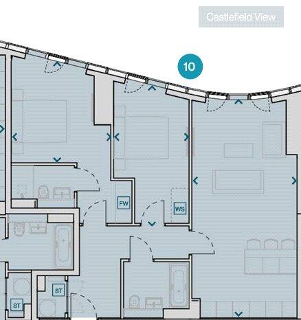 Vista River Gardens, 1 Trinity Way, Manchester, M3 floorplan
