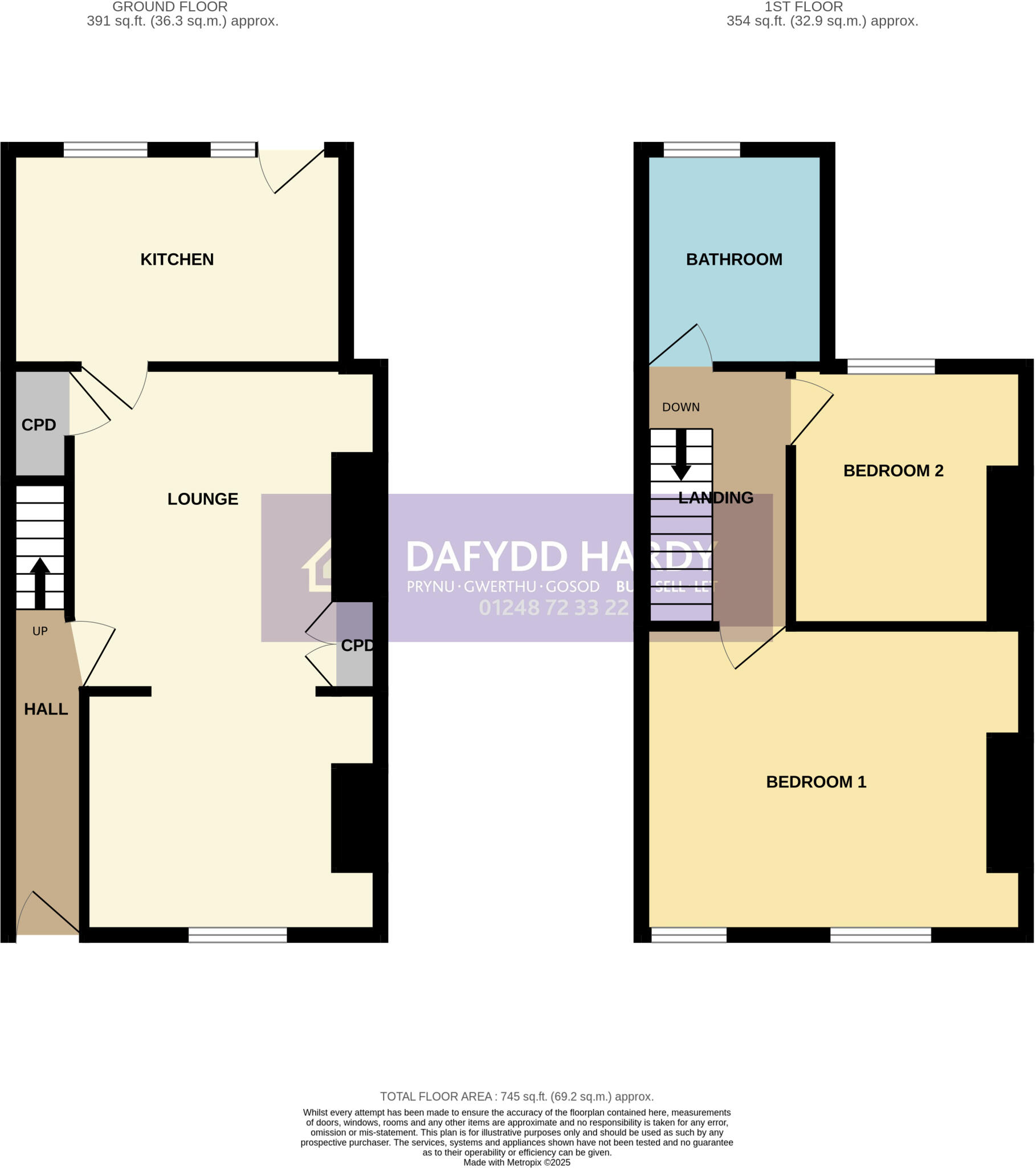 41 Mountain Street, Caernarfon, Gwynedd LL55 1PW floorplan