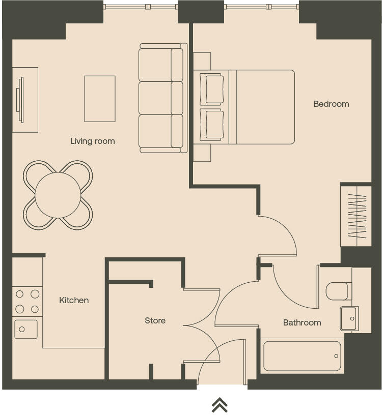T¿ Ambr, Y Rhodfa Ganolog, Butetown, Cardiff floorplan