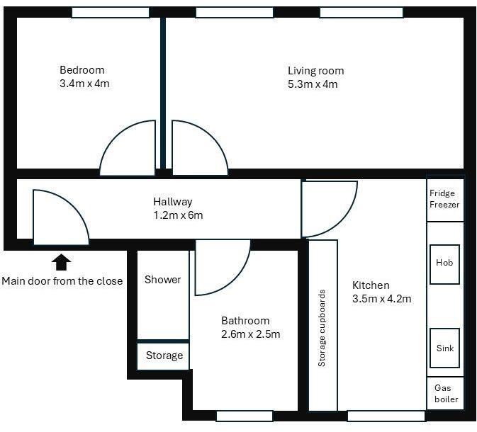 1b Hill Place, Ardrossan, KA22 8HX floorplan
