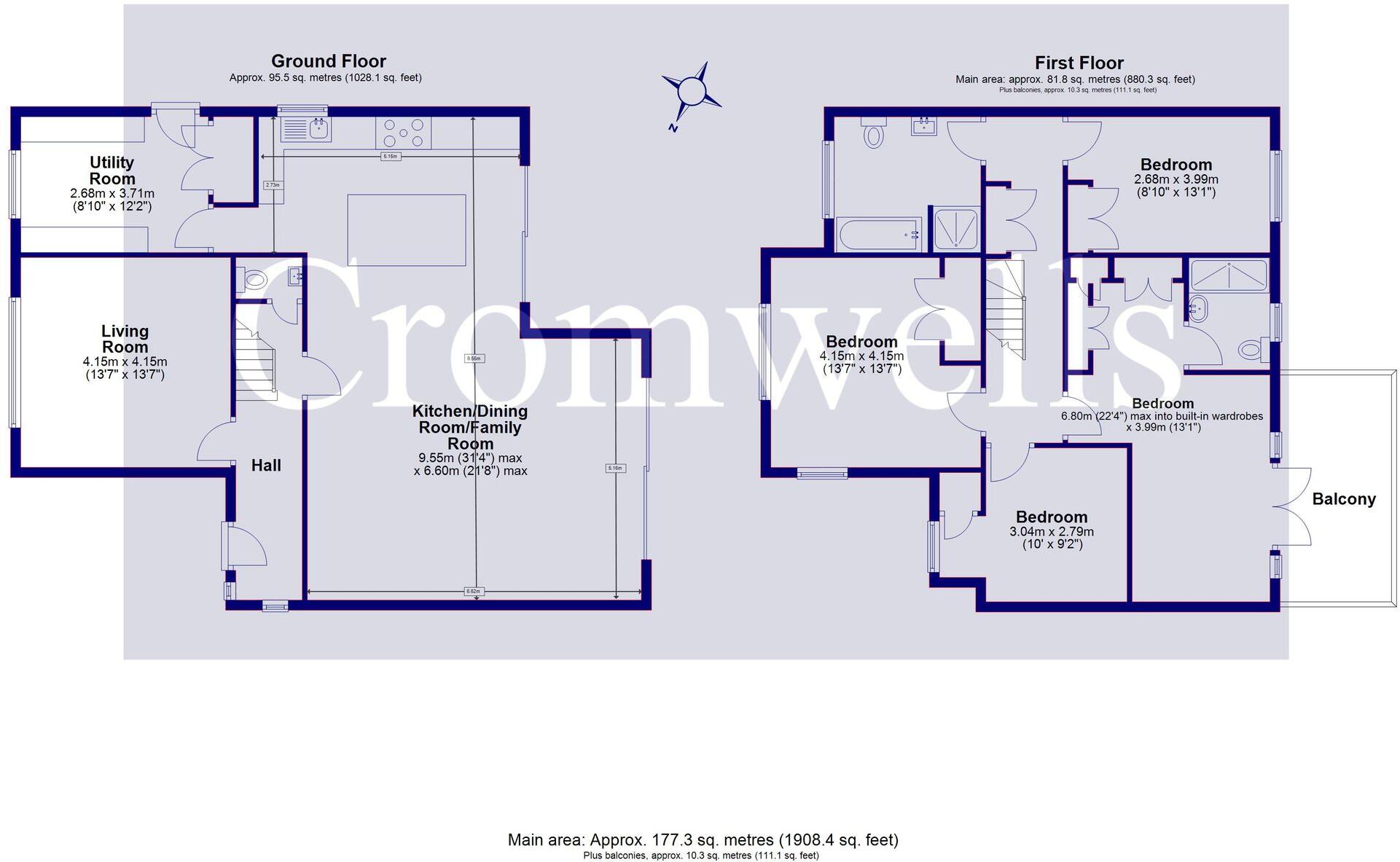 Delta Road, Worcester Park, KT4 floorplan