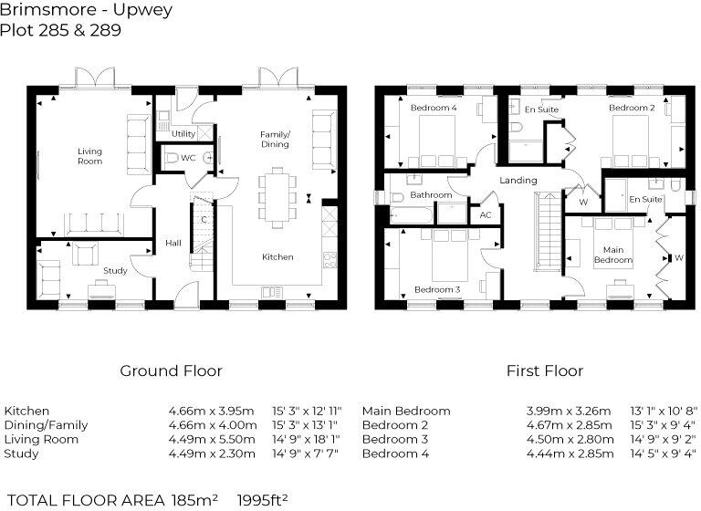 Plot 289, The Upwey, Yeovil, Somerset, BA21 floorplan