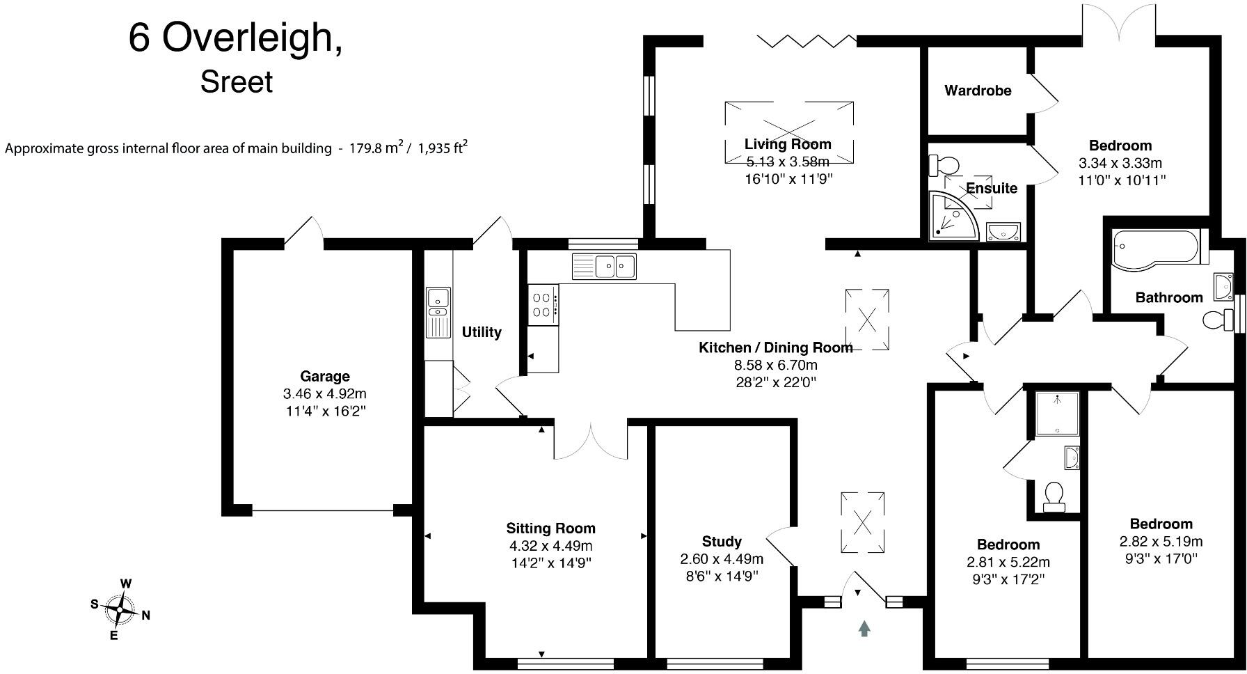 6, Overleigh, Street, Somerset, BA16 floorplan