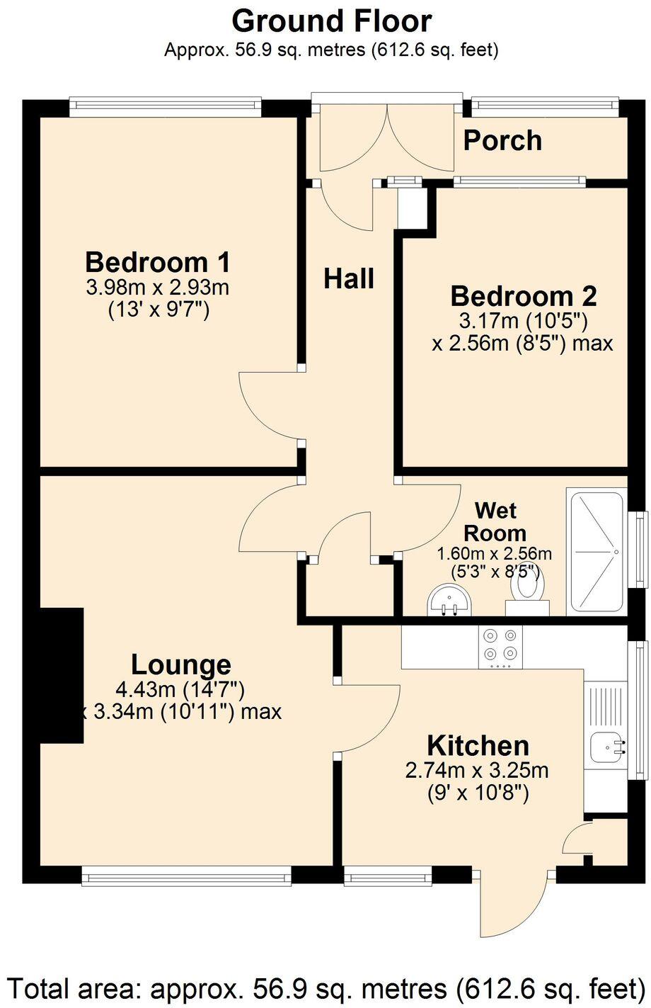 Brookside Close, Shepshed, LE12 floorplan